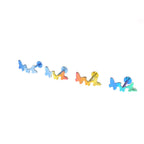 3D Triple Butterfly Titanium Ear Studs - 3D Triple Butterfly Titanium Ear Studs - Orange-Yellow Gradient / 6mm by CRUXJEWELRY
