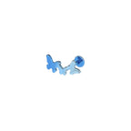 3D Triple Butterfly Titanium Ear Studs - 3D Triple Butterfly Titanium Ear Studs - Blue-White Gradient / 6mm by CRUXJEWELRY