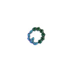 Floral Halo CZ Titanium Ear Studs - Floral Halo CZ Titanium Ear Studs - Blue-Green Gradient / 6mm by CRUXJEWELRY