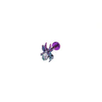 Rainbow CZ Spider Internally Threaded Titanium Studs - Rainbow CZ Spider Internally Threaded Titanium Studs - purple-blue-gradient-2 / 6mm by CRUXJEWELRY
