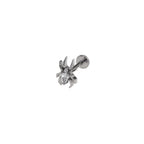 Rainbow CZ Spider Internally Threaded Titanium Studs - Rainbow CZ Spider Internally Threaded Titanium Studs - white-jade / 6mm by CRUXJEWELRY