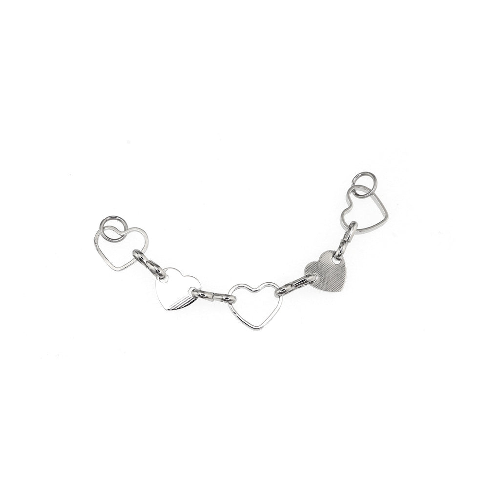 Openwork Heart Ear Chain - Openwork Heart Ear Chain - Heart Chain by CRUXJEWELRY