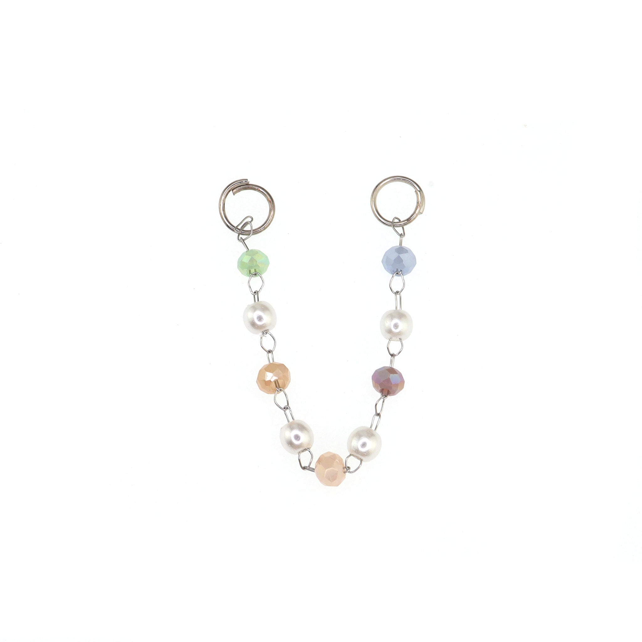 Macaron Color Ball Ear Chain - Macaron Color Ball Ear Chain - Macaron Chain by CRUXJEWELRY