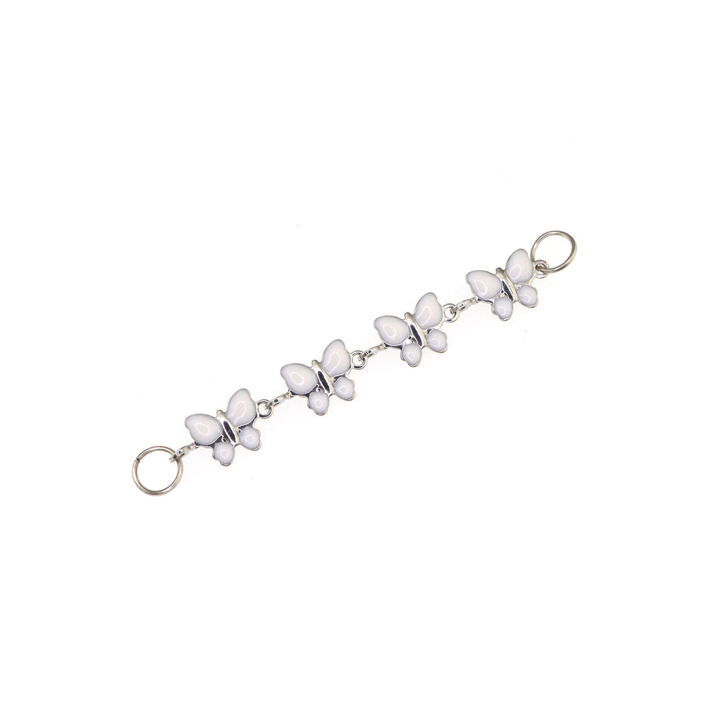 White CZ Butterfly Ear Chain - White CZ Butterfly Ear Chain - Butterfly Chain by CRUXJEWELRY