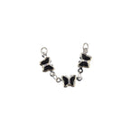 Black Oil Slick Gothic Butterfly Earring Set - Black Oil Slick Gothic Butterfly Earring Set - Butterfly Chain by CRUXJEWELRY