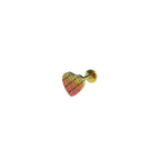 Gradient Heart Internally Threaded Titanium Lip Studs - Gradient Heart Internally Threaded Titanium Lip Studs - Pink-Yellow Gradient / 6mm by CRUXJEWELRY