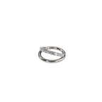 Double Layer CZ Titanium Earrings - Double Layer CZ Titanium Earrings - silver-1 / 8mm by CRUXJEWELRY