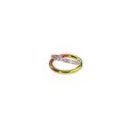 Double Layer CZ Titanium Earrings - Double Layer CZ Titanium Earrings - pinkish-yellow-gradientt / 8mm by CRUXJEWELRY