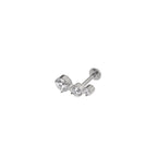 Gradient Triple CZ Circle Titanium Ear Studs - Gradient Triple CZ Circle Titanium Ear Studs - Sliver / 6mm by CRUXJEWELRY