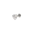 Engraved Vivid Linework Heart Titanium Lip Ring - Engraved Vivid Linework Heart Titanium Lip Ring - Sliver / 6mm by CRUXJEWELRY