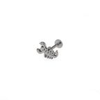 Scorpion Threadless Titanium Nose/Ear/Lip Stud - Scorpion Threadless Titanium Nose/Ear/Lip Stud - Sliver / 6mm by CRUXJEWELRY