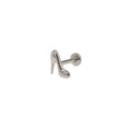 High Heel Internally Threaded Titanium Ear Studs - High Heel Internally Threaded Titanium Ear Studs - Sliver / 6mm by CRUXJEWELRY