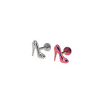 High Heel Internally Threaded Titanium Ear Studs - High Heel Internally Threaded Titanium Ear Studs - Sliver / 6mm by CRUXJEWELRY