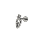 Carrot Internally Threaded Stainless Steel Ear Studs - Carrot Internally Threaded Stainless Steel Ear Studs - 6mm by CRUXJEWELRY