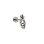 Carrot Internally Threaded Stainless Steel Ear Studs - Carrot Internally Threaded Stainless Steel Ear Studs - 6mm by CRUXJEWELRY