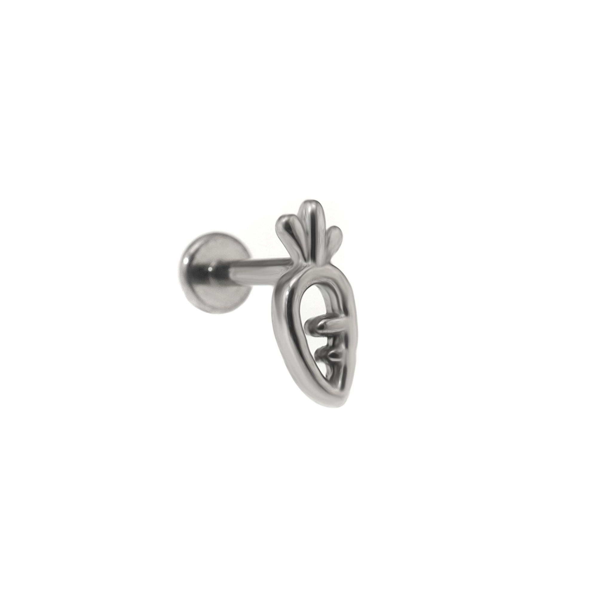 Carrot Internally Threaded Stainless Steel Ear Studs - Carrot Internally Threaded Stainless Steel Ear Studs - 6mm by CRUXJEWELRY
