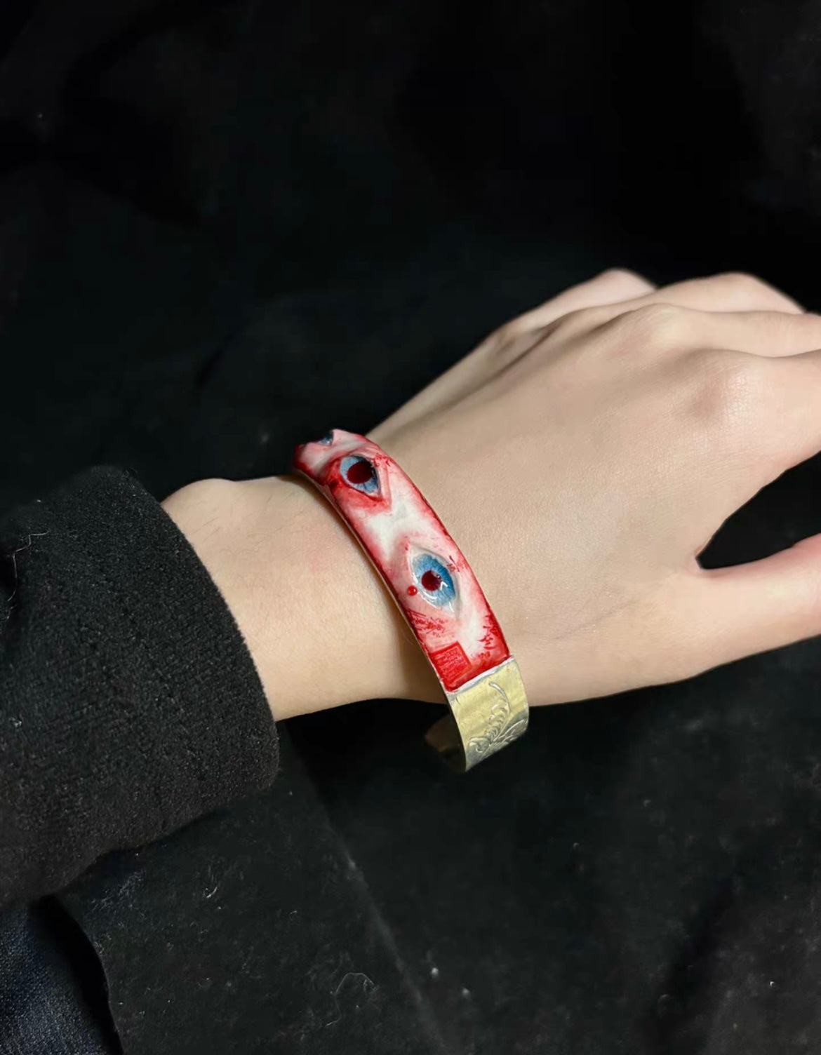 Cthulhu Eye - Crimson Fixated Bracelet (1PCS) - Cthulhu Eye - Crimson Fixated Bracelet (1PCS) - Default Title by CRUXJEWELRY