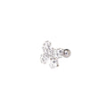 Full CZ Bow Tie Ear Stud - Full CZ Bow Tie Ear Stud - White / Single by CRUXJEWELRY