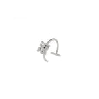 Kyoto Limited - Stainless Steel Word Clip & Fake Hoop - Kyoto Limited - Stainless Steel Word Clip & Fake Hoop - 滚 / Ear Clip / 8mm by CRUXJEWELRY