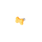 Star Baker - Resin Puppy's Bone Bread Stainless Steel Ear Studs - Star Baker - Resin Puppy's Bone Bread Stainless Steel Ear Studs - Single / 0.8mm/20G by CRUXJEWELRY