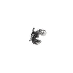 Maple Leaf External Thread Stainless Steel Ear Stud - Maple Leaf External Thread Stainless Steel Ear Stud - Single by CRUXJEWELRY