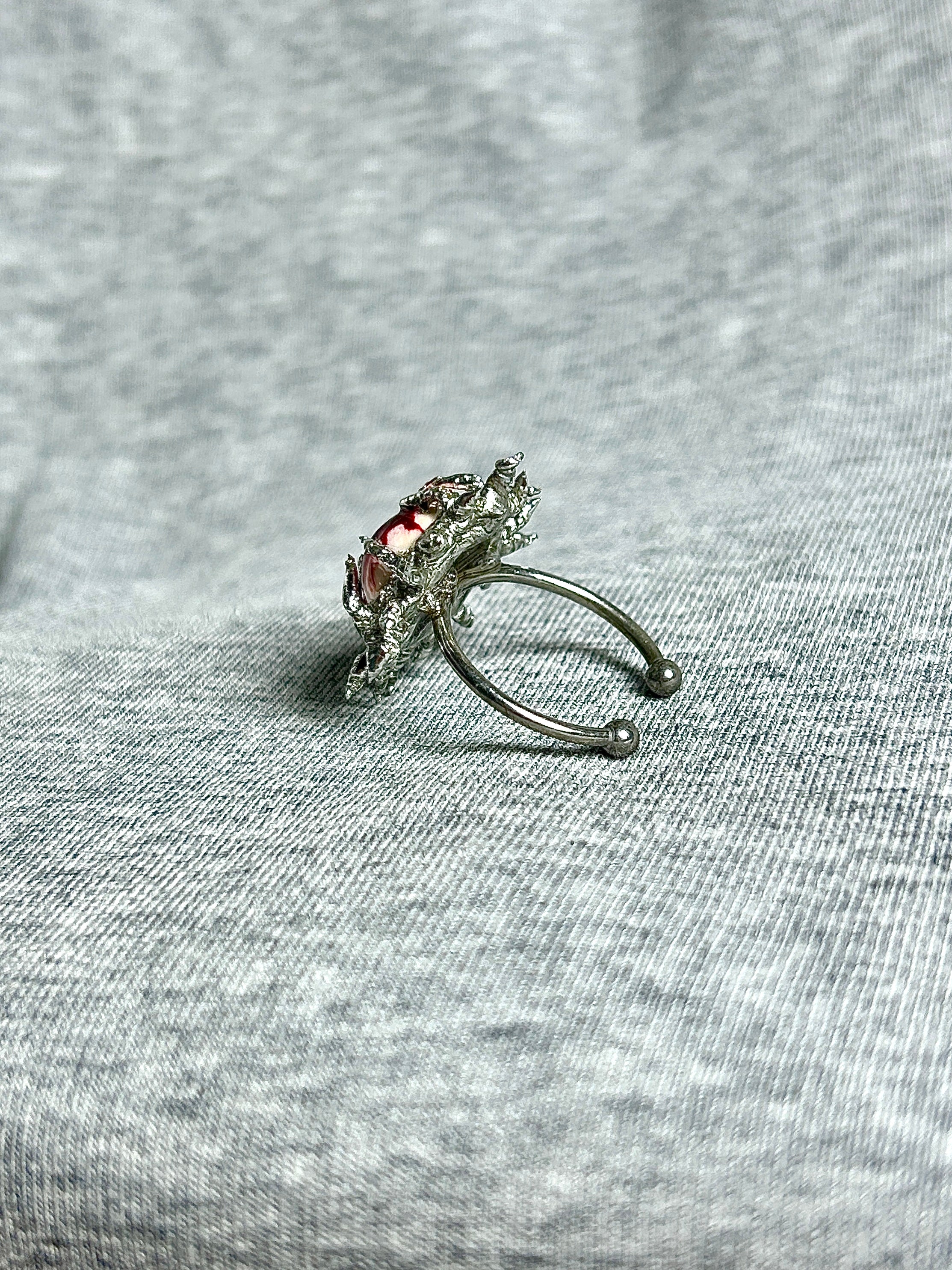 Cthulhu Eye - Irregular Edge Bloody Ring - Cthulhu Eye - Irregular Edge Bloody Ring - Default Title by CRUXJEWELRY