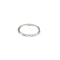 Side Set Baguette CZ Titanium Segment Ring - Side Set Baguette CZ Titanium Segment Ring - White / 8mm by CRUXJEWELRY