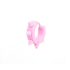 Pink Enamel Six-Spike Stainless steel Earrings - Pink Enamel Six-Spike Stainless steel Earrings - Single by CRUXJEWELRY