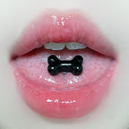Skeleton Dog Tongue Ring - Externally Threaded Barbell