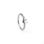 Middle Finger Stainless Steel Segment Hoop - Middle Finger Stainless Steel Segment Hoop - 8mm by CRUXJEWELRY