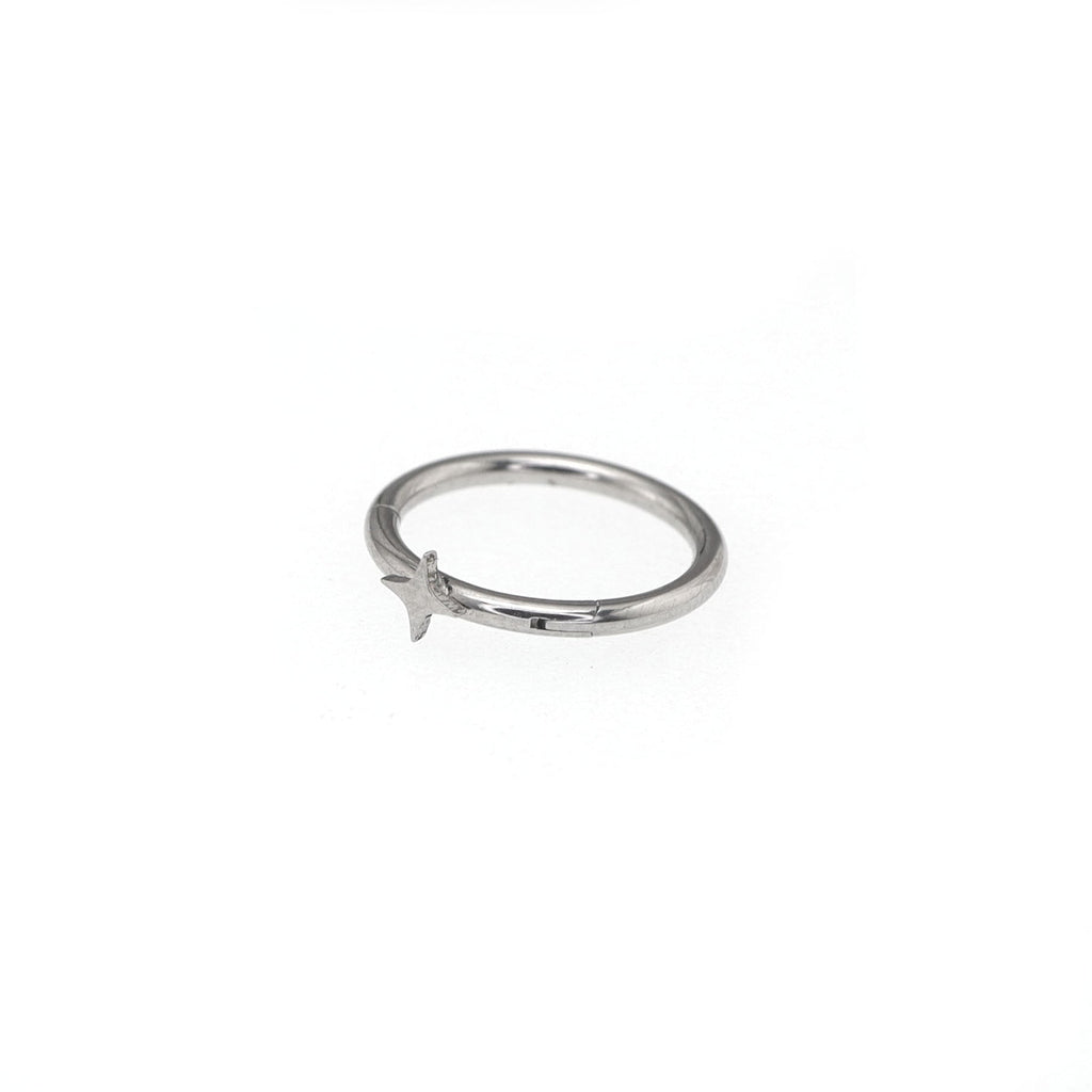 Micro Square Star Clicker Lip Ring - Micro Square Star Clicker Lip Ring - 8mm by CRUXJEWELRY