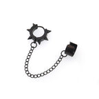 Black Six-Spike Chain Ear Clips - Black Six-Spike Chain Ear Clips - Chain by CRUXJEWELRY
