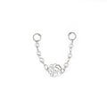 Openwork Rose & Pearl Chain stainless steel Earrings - Openwork Rose & Pearl Chain stainless steel Earrings - Chain by CRUXJEWELRY