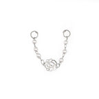 Openwork Rose & Pearl Chain stainless steel Earrings - Openwork Rose & Pearl Chain stainless steel Earrings - Chain by CRUXJEWELRY