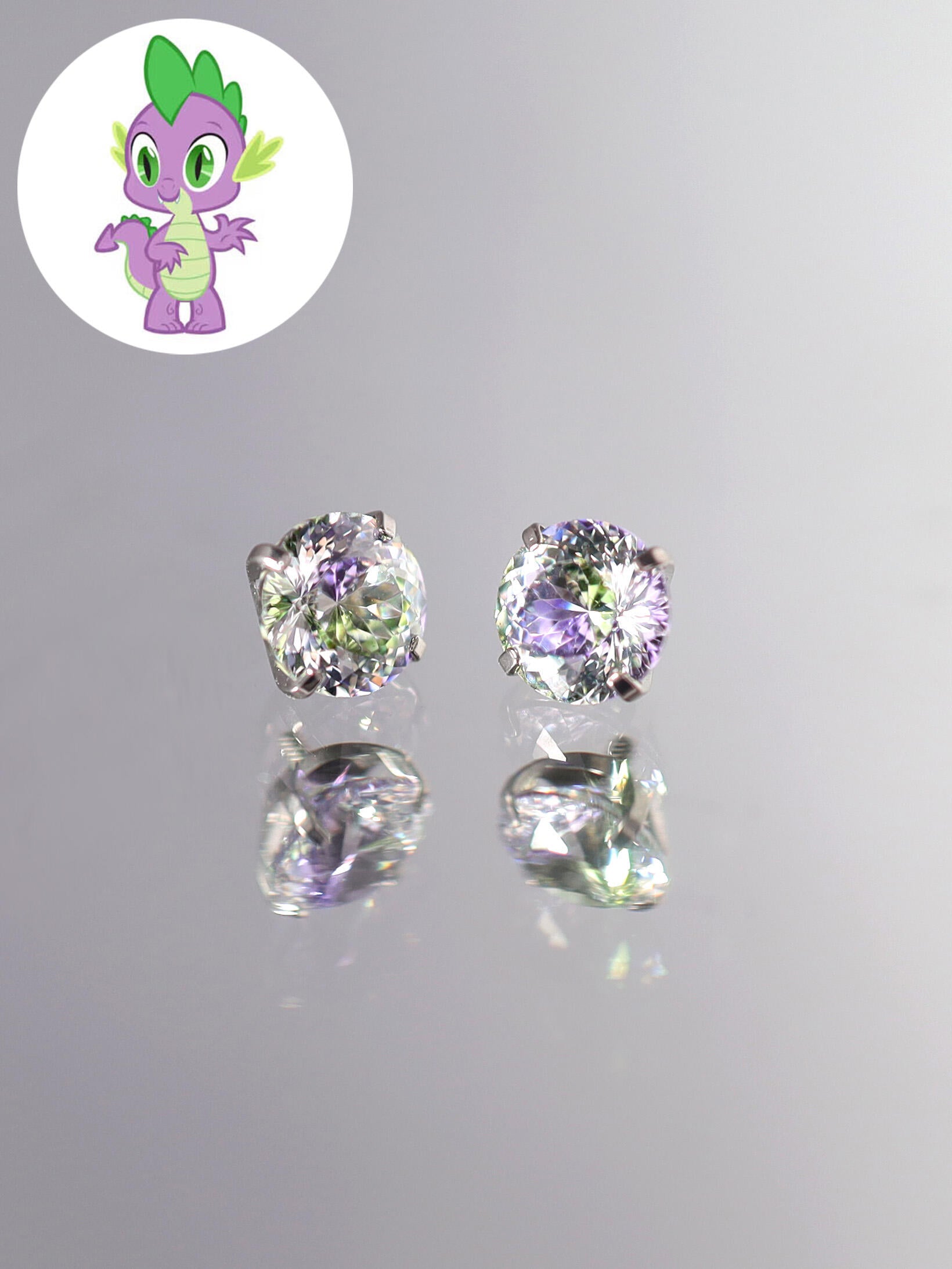 MLP Titanium Zircon Crystal Labret Stud –  Fantasy Piercing Jewelry