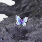 Butterfly Floral Whisper Rose Blue Cartilage & Helix Look - Butterfly Floral Whisper Rose Blue Cartilage & Helix Look - Butterfly by CRUXJEWELRY