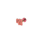 Kyoto Limited - Alt-text Lip & Cartilage Studs - Kyoto Limited - Alt-text Lip & Cartilage Studs - 喵 / 5mm by CRUXJEWELRY