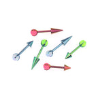 Opal Demon Spike Internally Threaded Titanium Cartilage Studs - Opal Demon Spike Internally Threaded Titanium Cartilage Studs - Pink / 6mm by CRUXJEWELRY