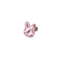 Pink & White Bunny Internally Threaded Titanium Studs - Pink & White Bunny Internally Threaded Titanium Studs - Pink / Single / 5mm by CRUXJEWELRY