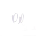 CRUX - PAIR OF White Enamel Fangs stainless steel Lip Clip - CRUX - PAIR OF White Enamel Fangs stainless steel Lip Clip - 8mm by CRUXJEWELRY