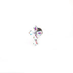 CZ Cross Internally Threaded Titanium Studs - CZ Cross Internally Threaded Titanium Studs - AB Coating / 6mm by CRUXJEWELRY