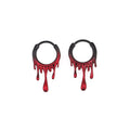 Lava Flow Gradient Stainless Steel Earrings - Lava Flow Gradient Stainless Steel Earrings - Black-Red Gradient by CRUXJEWELRY