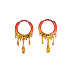 Lava Flow Gradient Stainless Steel Earrings - Lava Flow Gradient Stainless Steel Earrings - Orange-Yellow Gradient by CRUXJEWELRY