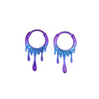 Lava Flow Gradient Stainless Steel Earrings - Lava Flow Gradient Stainless Steel Earrings - Blue-Purple Gradient by CRUXJEWELRY