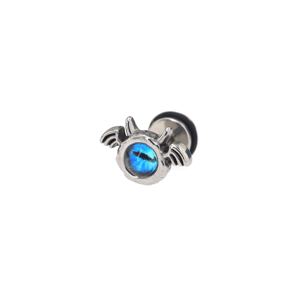 Red & Green Demon Wing stainless steel Ear Stud