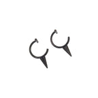 Studded Spike Stainless steel Fake Lip Ring - Studded Spike Stainless steel Fake Lip Ring - Black / Set / 8mm by CRUXJEWELRY