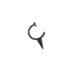 Studded Spike Stainless steel Fake Lip Ring - Studded Spike Stainless steel Fake Lip Ring - Black / Single / 8mm by CRUXJEWELRY