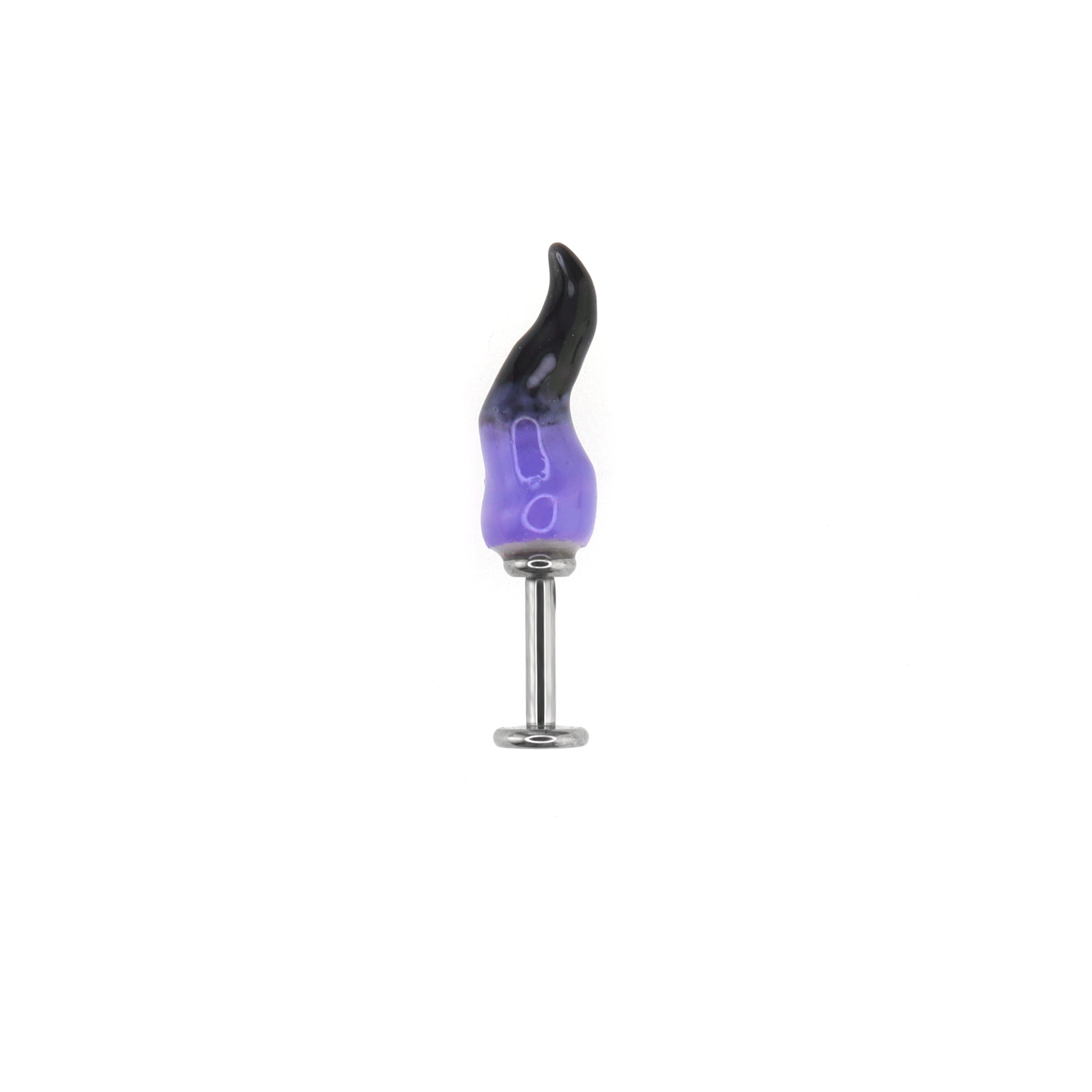 CRUX - Purple Satan Demon Titanium Helix Studs - CRUX - Purple Satan Demon Titanium Helix Studs - Single / 6mm by CRUXJEWELRY