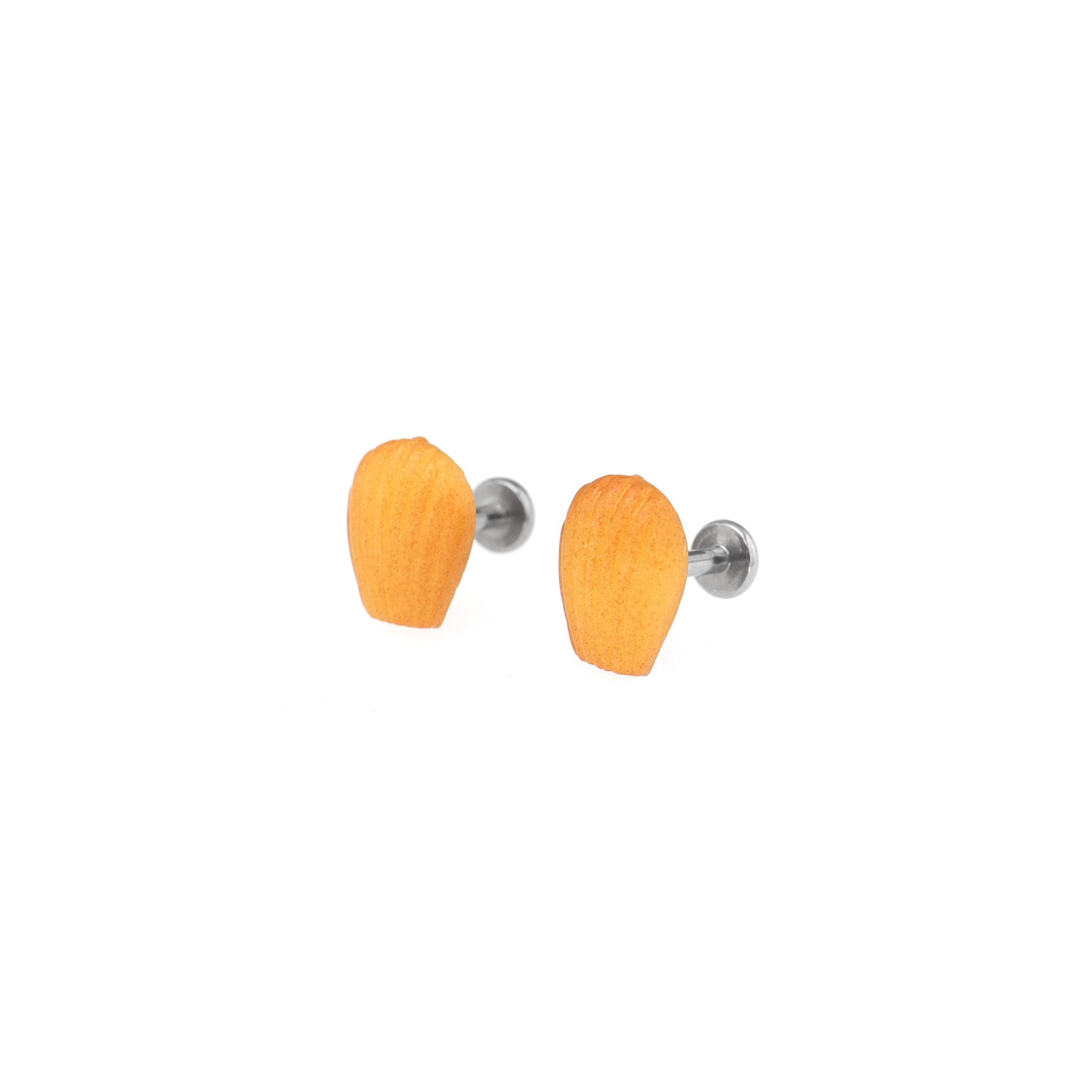 Star Baker - Seashell Pastry stainless steel Internally Threaded Studs - Star Baker - Seashell Pastry stainless steel Internally Threaded Studs - Set / 6mm by CRUXJEWELRY