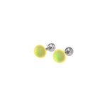PAIR OF Aurora Multicolored stainless steel Ear Studs - PAIR OF Aurora Multicolored stainless steel Ear Studs - Yellow / 0.8mm/20G by CRUXJEWELRY